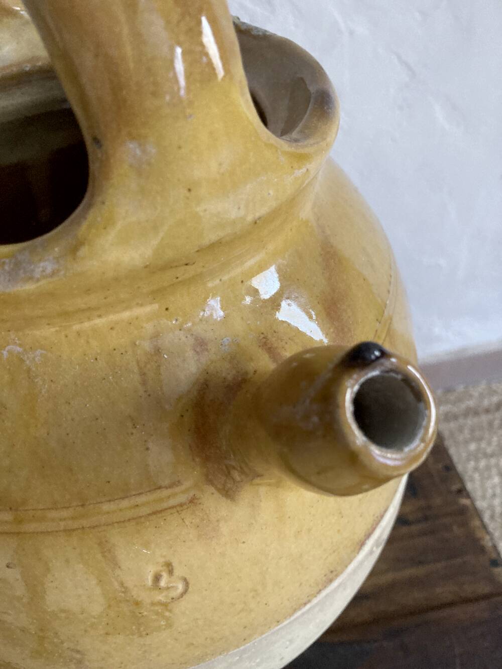 Large glazed stoneware jug/pitcher