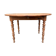 Round solid oak table with extensions, cabinetmaker's sliding mechanism,