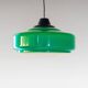 Lustre de billard vintage italien vert, années 1970