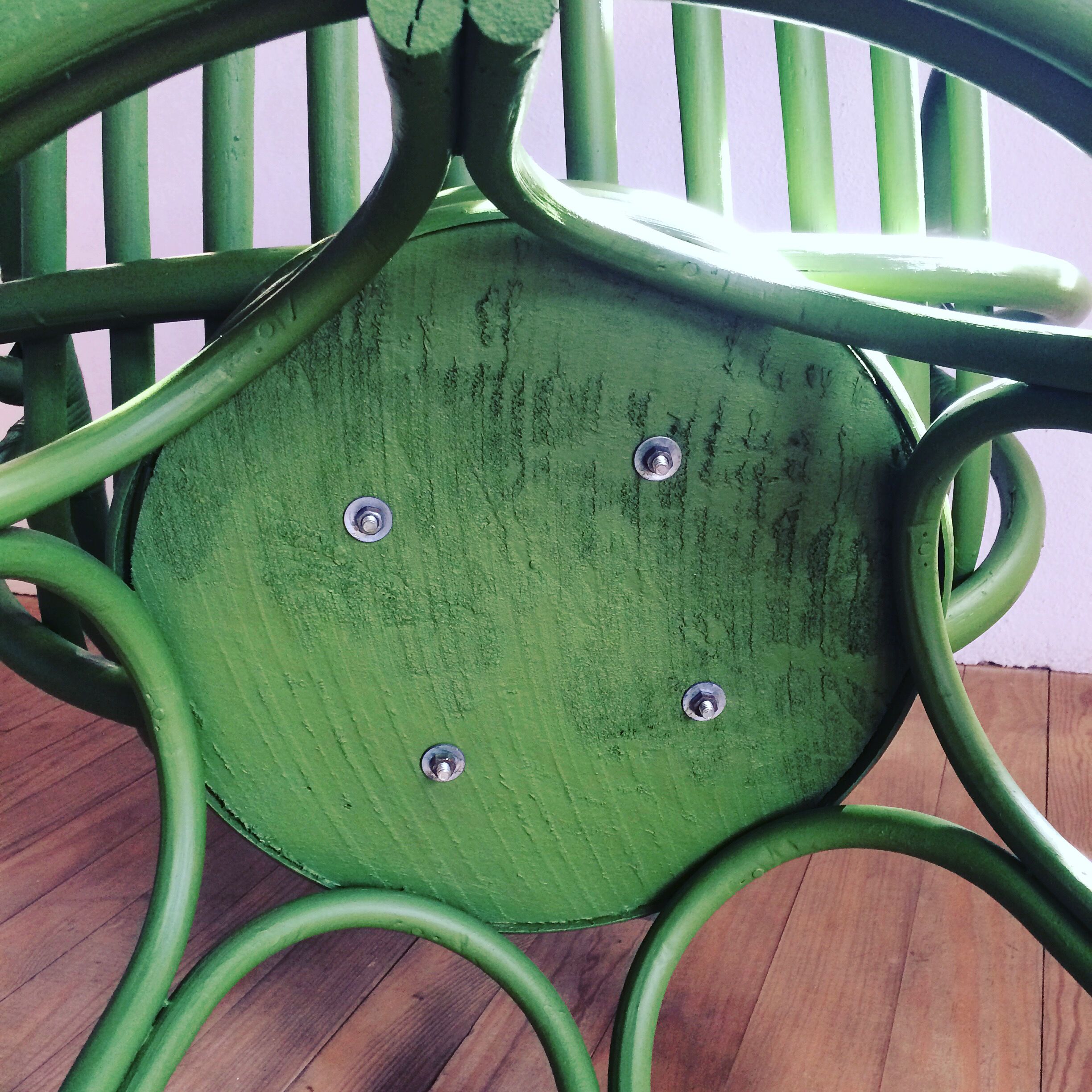 Vintage rattan swivel chair