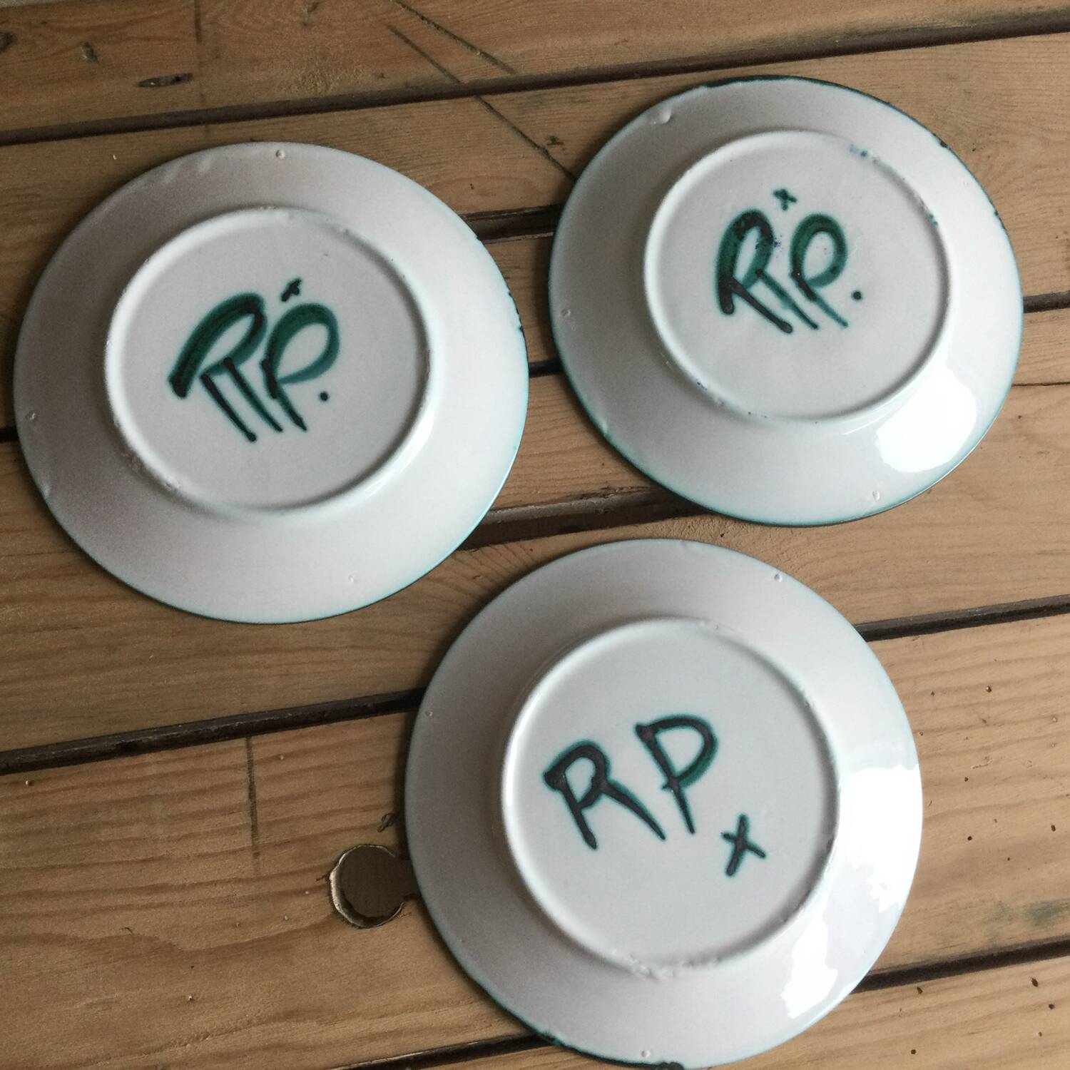 3 plates Robert Picault Vallauris