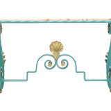 Table basse fer forgé et marbre, 1950