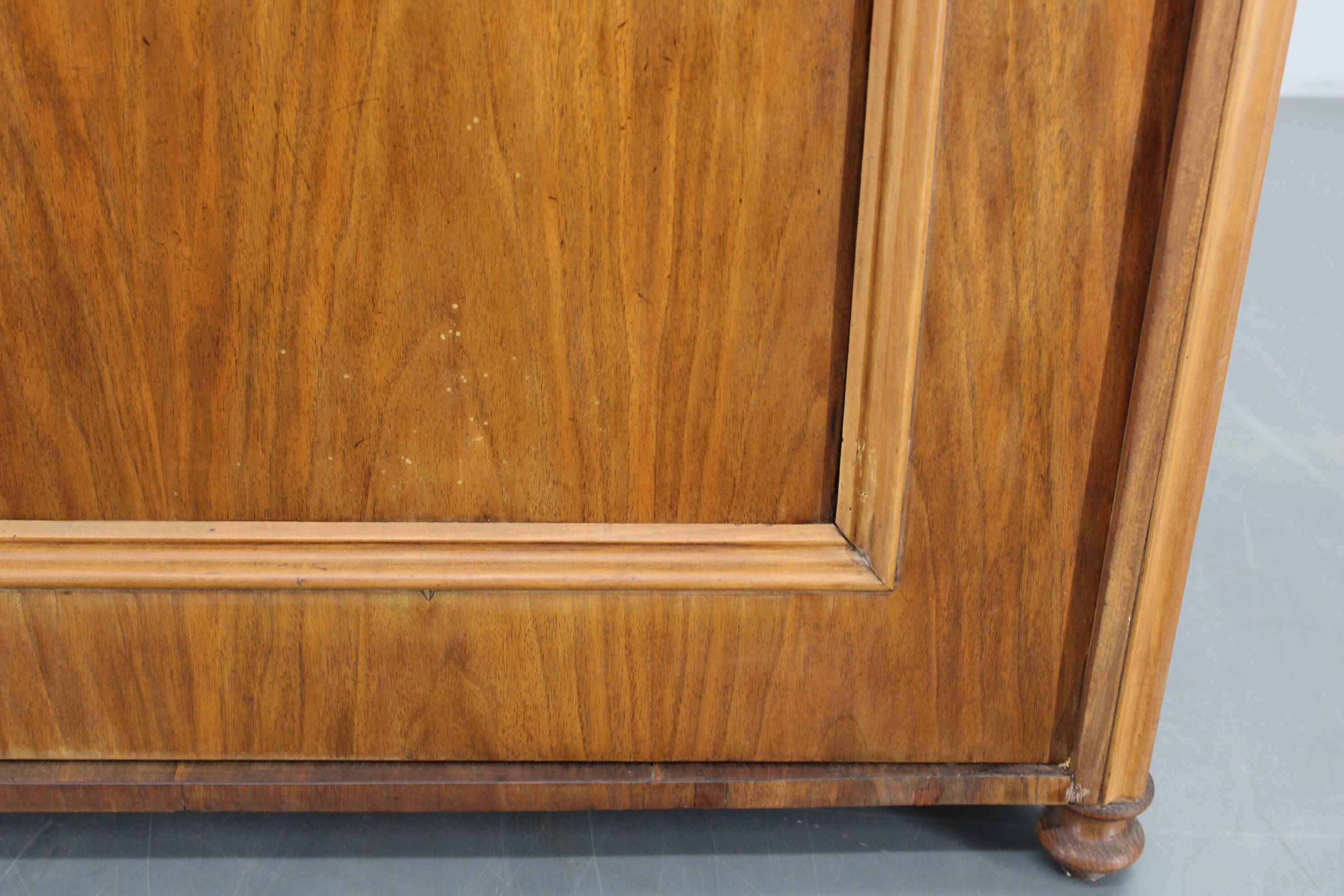 Antique Cabinet in Walnut Finish, Czechoslovakia