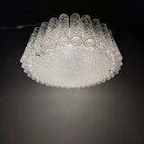Glass Tubes Chandelier Flush mount from Doria Leuchten, 1960s