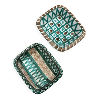 Set of 2 ceramic bowls by Robert Picault