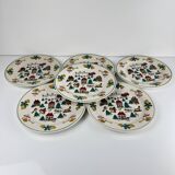 Set de 6 assiettes à dessert de Noël, 1980