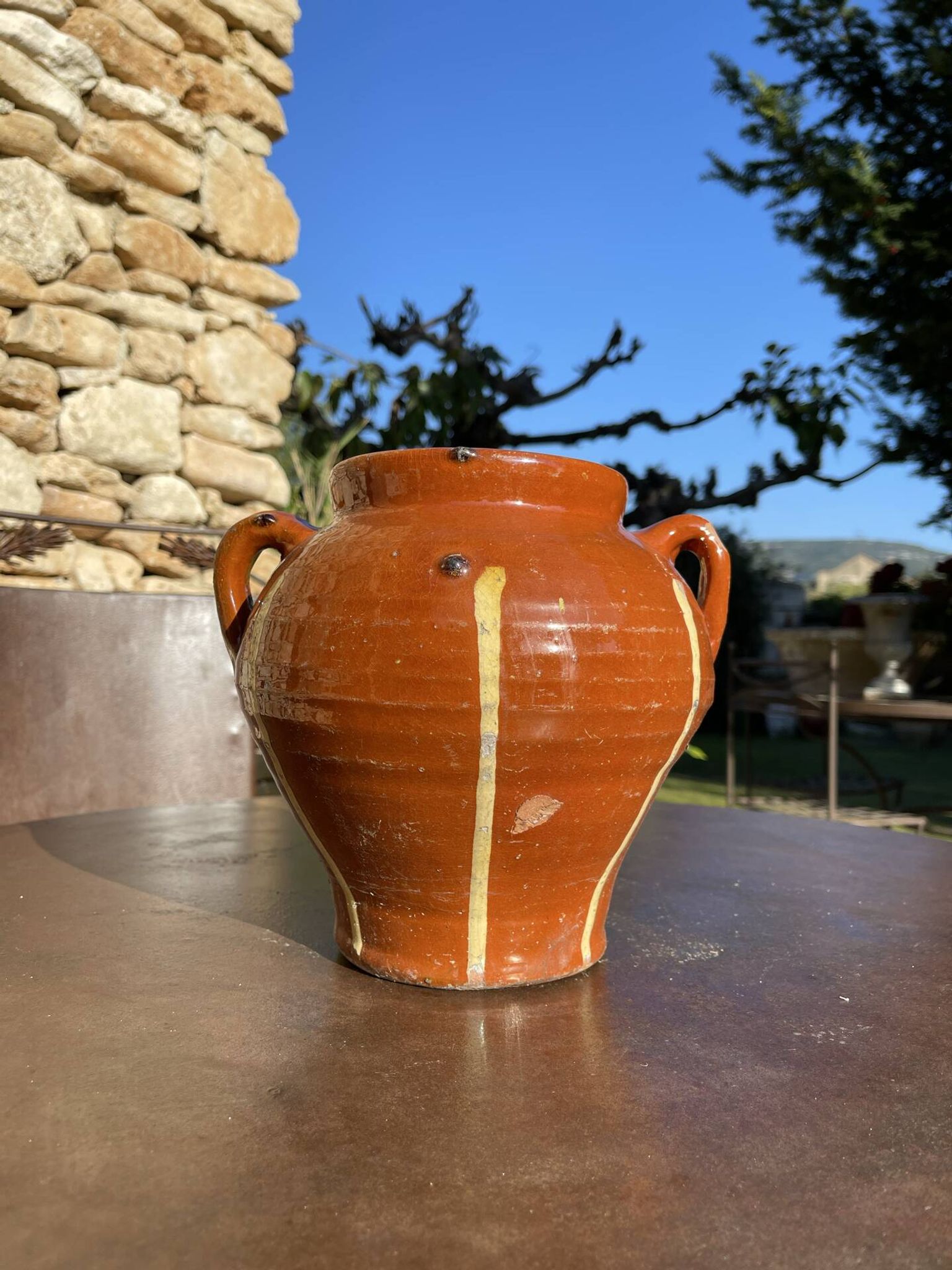 Jarre poterie en terre cuite ancienne