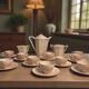 Art Deco, Digoin Sarreguemines pink coffee service circa 1930