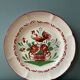 St Clement France plate, floral basket and rooster decoration