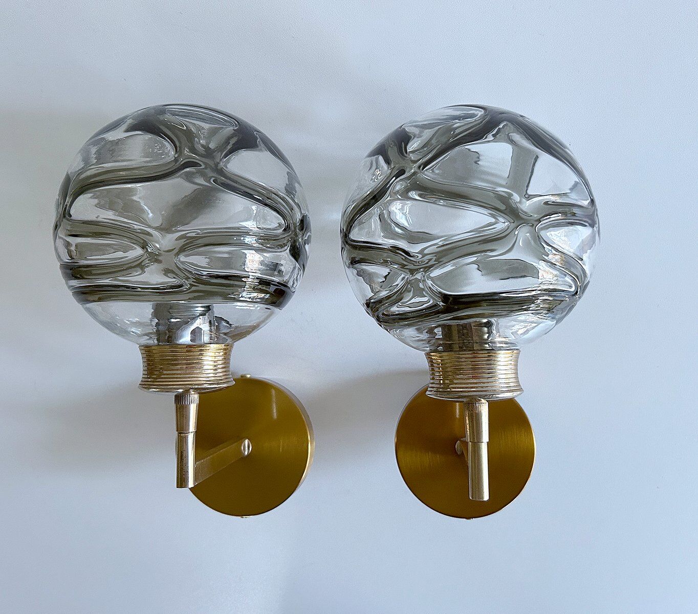 Paire de appliques en verre de Murano vintage