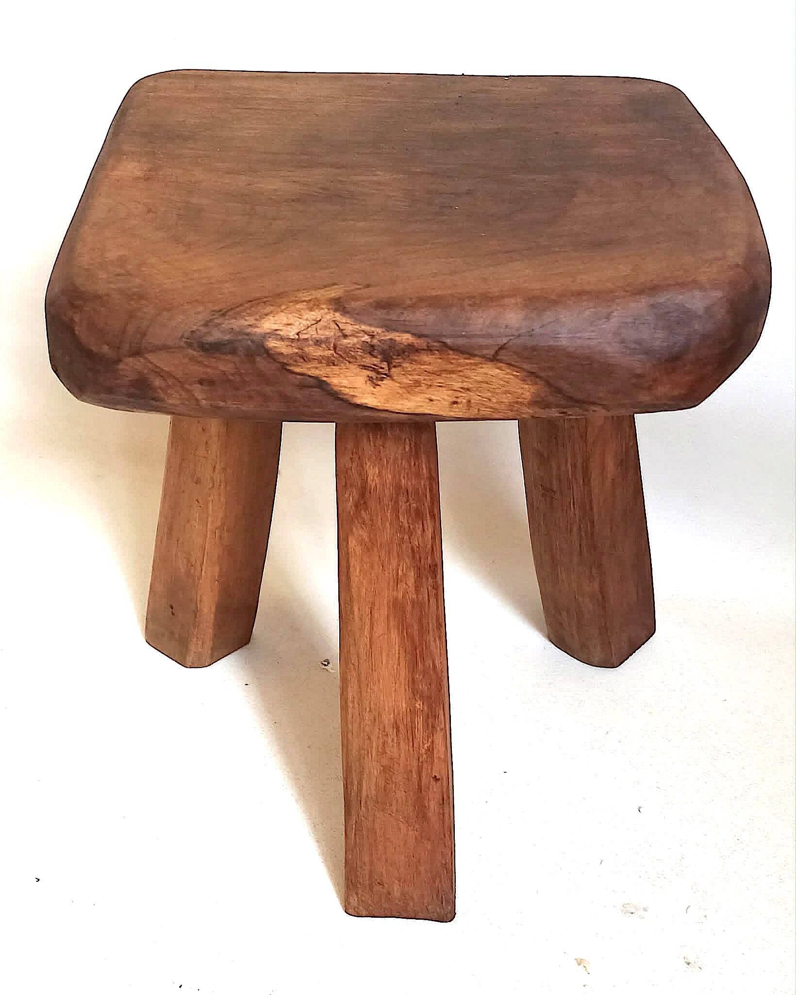 Brutalist tripod stool from the 1960s.
