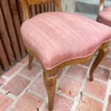 Paire de fauteuils anciens rose