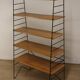 Etagère vintage en métal et chêne, 1960