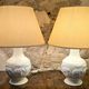 Pair of Raynaud Limoges lamps – Kenya model – Biscuit elephants – 20th century