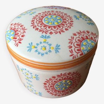 Handmade box with painted sandstone decor