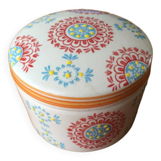 Handmade box with painted sandstone decor