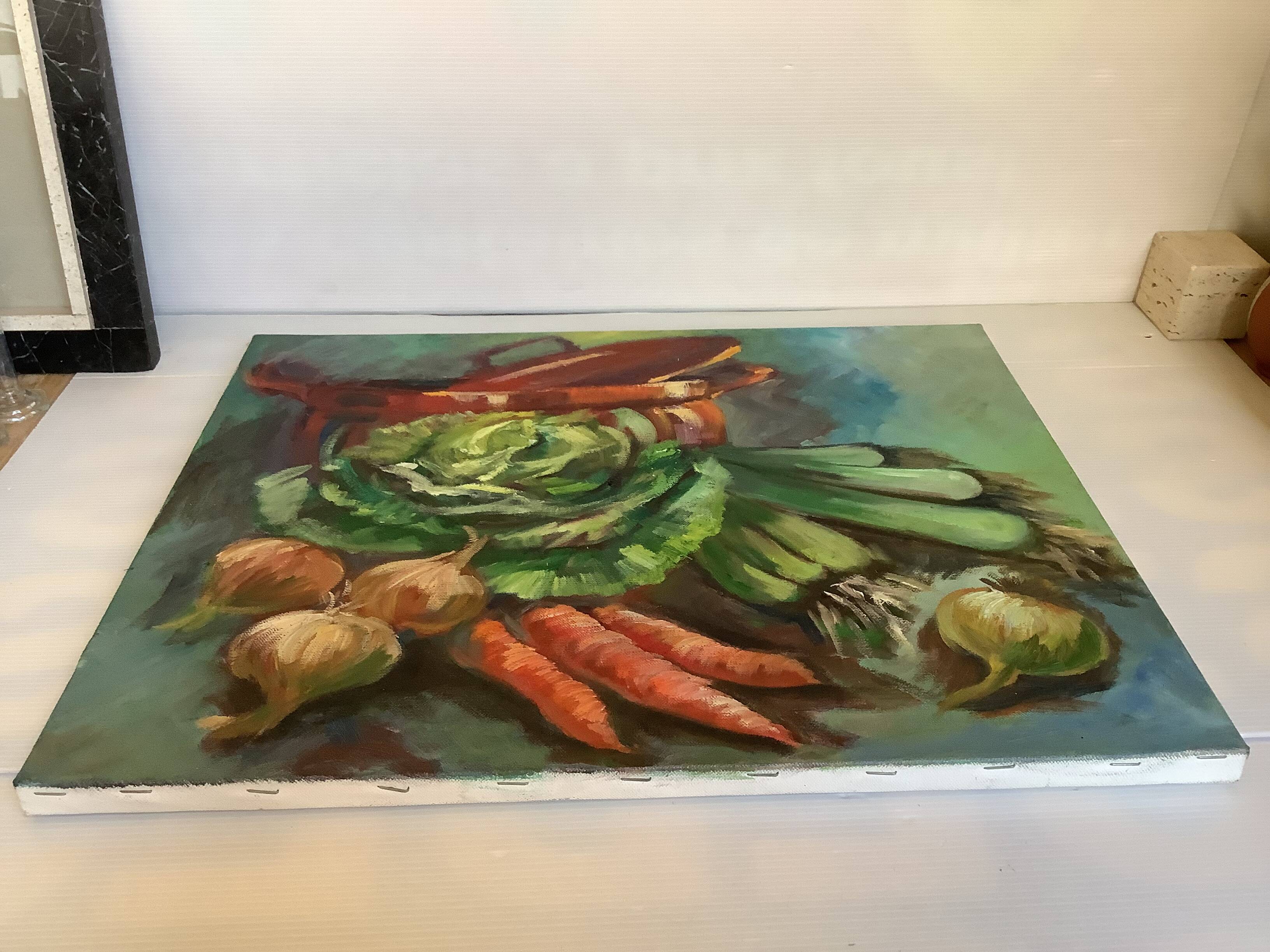 Still life painting oil on canvas signed