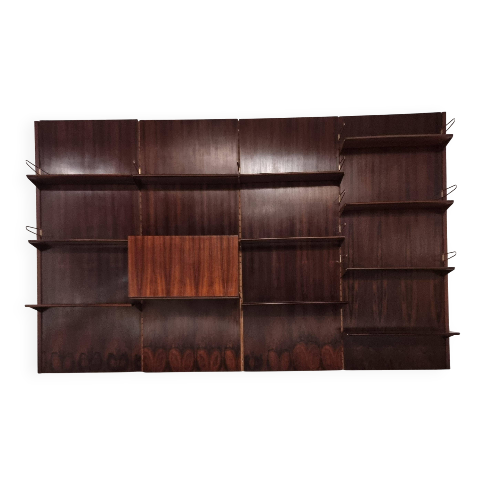 Wall unit by Finn Juhl for Bovirke, Denmark, 1960s.