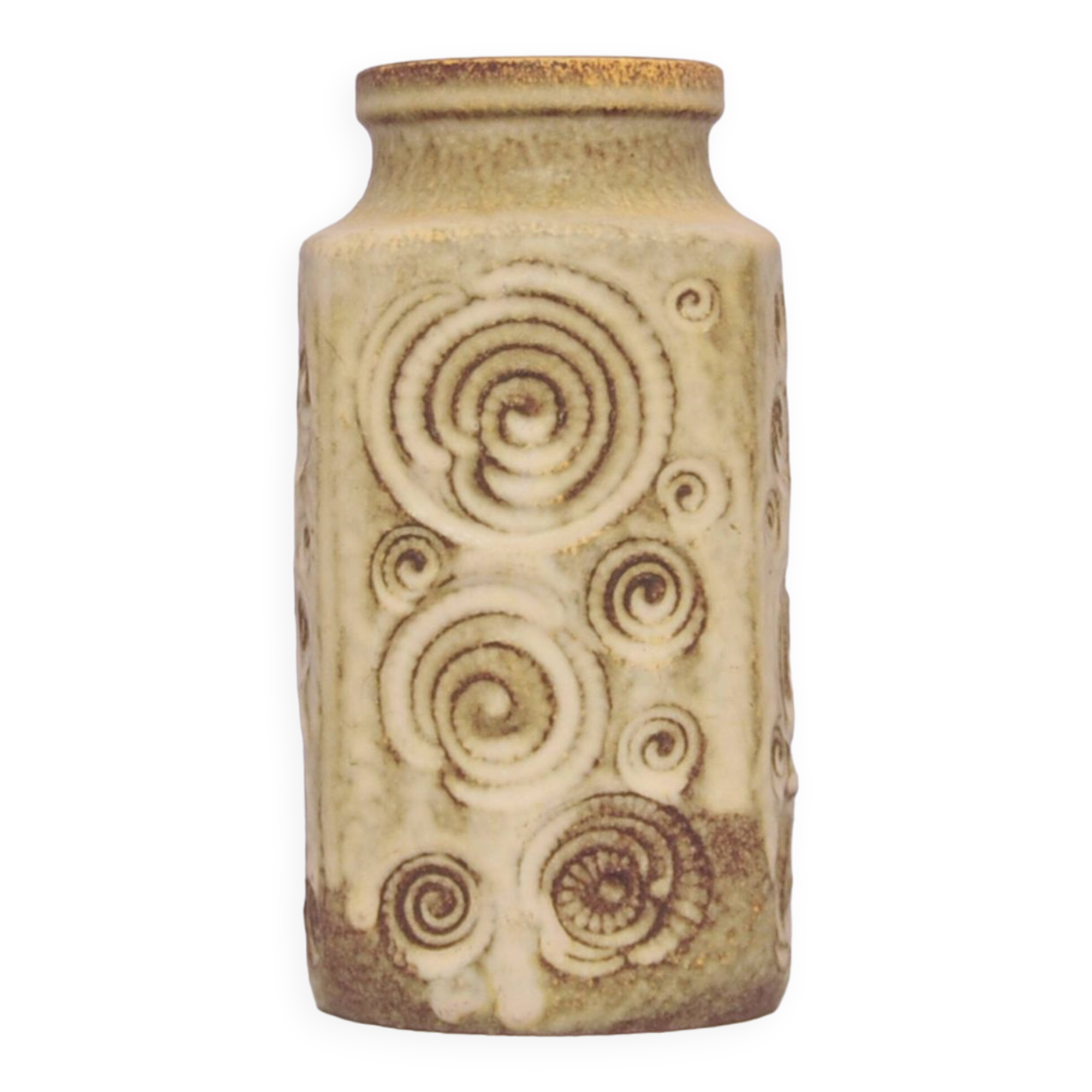 Vintage taupe west germany vase scheurich