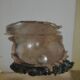 1970 Table lighter with pearl oyster in resin inclusion