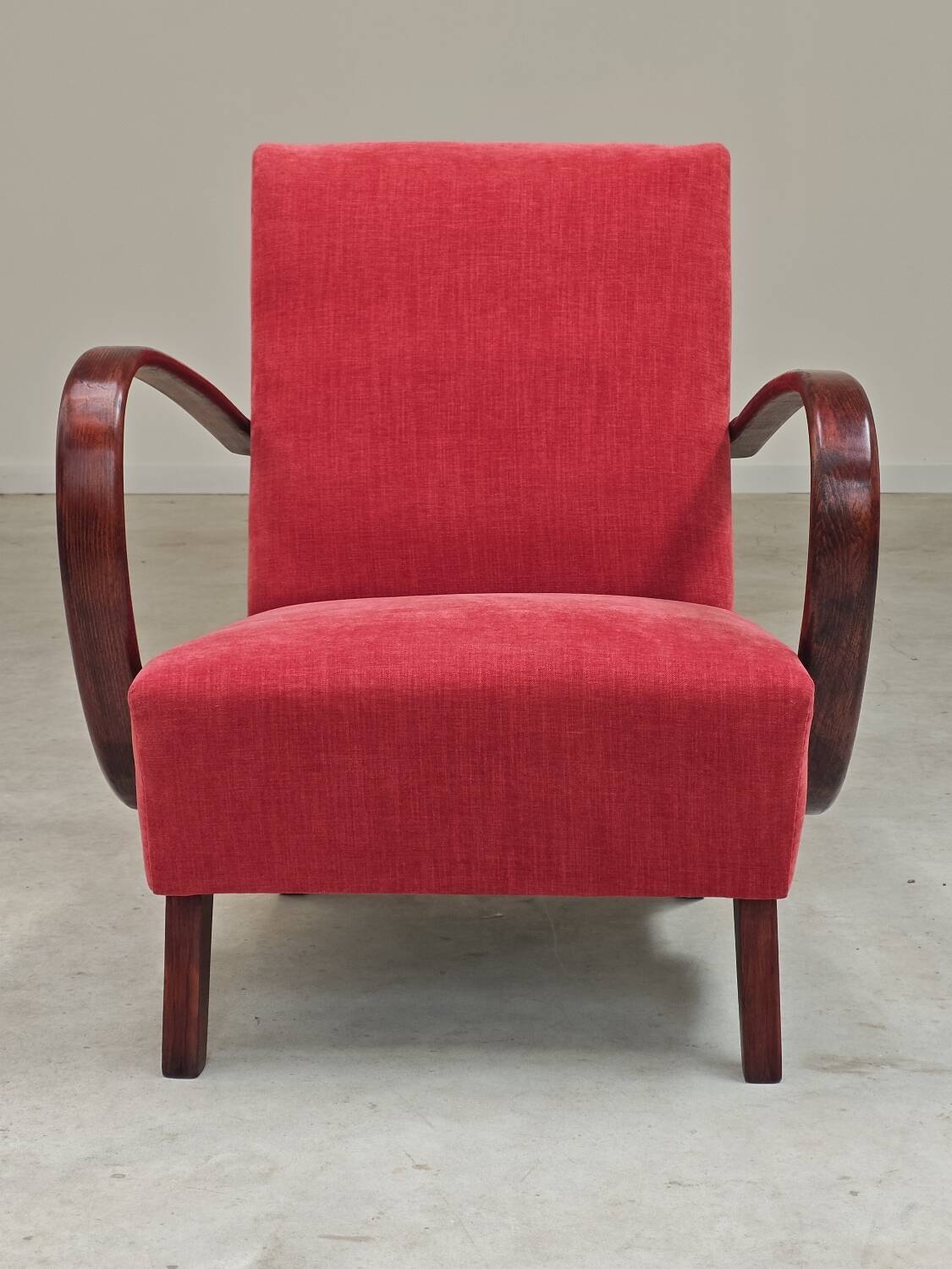 H410 Type C Powder Pink Armchair by Jindrich Halabala for Thonet 1930