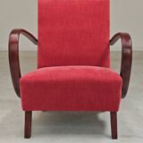 H410 Type C Powder Pink Armchair by Jindrich Halabala for Thonet 1930