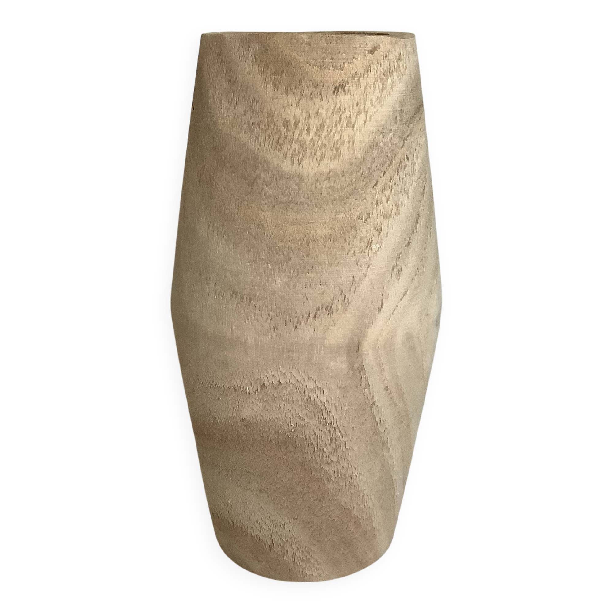 Light wooden vase