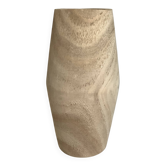 Light wooden vase