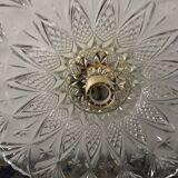 Large vintage chiseled glass wall light