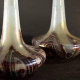 WILHELM KRALIK & SOHN Bohème, pair of Art Nouveau iridescent glass vases, ca 1910