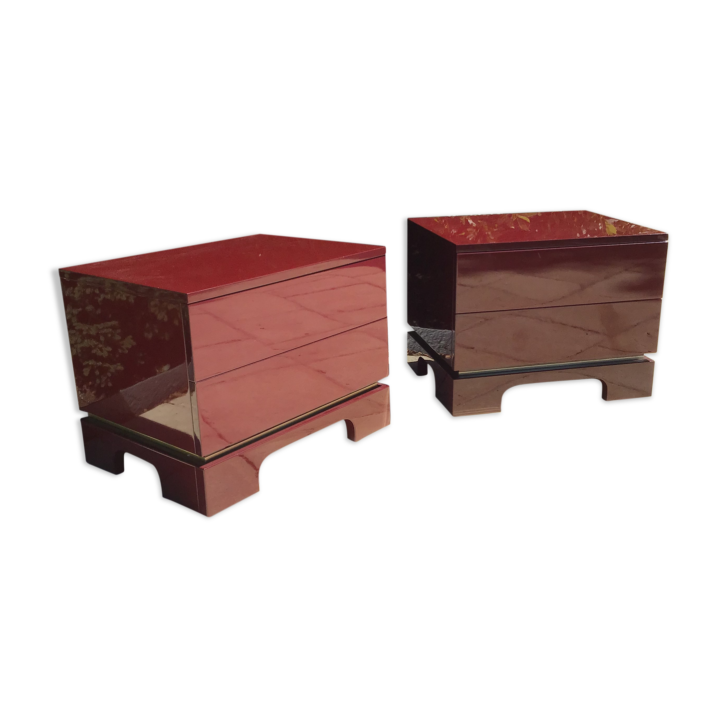 Pair of bedside tables or pieces of vintage sofa