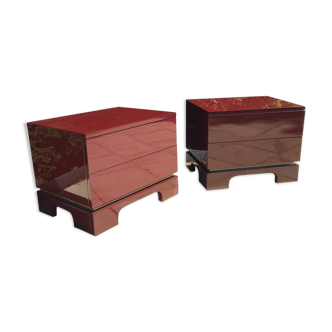 Pair of bedside tables or pieces of vintage sofa