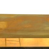 Bar in black lacquer and gilded brass by Jean-Claude Mahey for Maison Romeo.