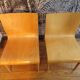 Pair of Scandinavian armchairs in thermoformed wood