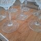 Verres à vin vintage en verre ciselé
