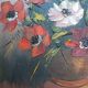 Painting bouquet of anemone flowers