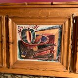 Modernist wood and ceramics sideboard of the 1950s