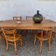 Old bistro table in solid wood - Dimensions 200 x 86 cm