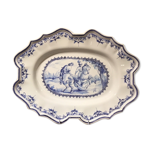 Plat ovale en faïence