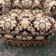 Fauteuil velours vintage
