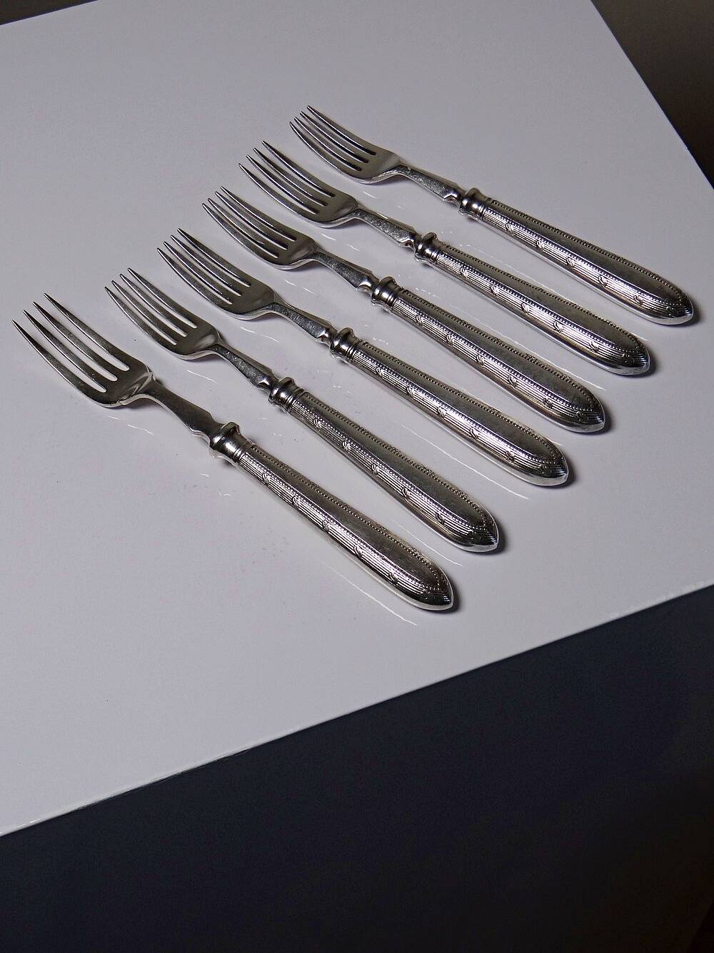 Antique Mappin & Webb silver plated dessert or dessert forks