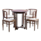Art Nouveau seating set, bentwood table, armchairs & stools, circa 1910
