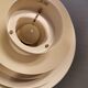 Danish hanging lamp in cracked white colour. produced by Design-Light in the 1980s, model Sofia.
