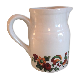 Pitcher in white ceramic by Grespots Digoin / vintage 70s