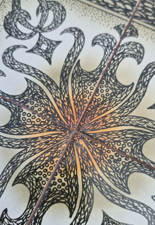 3 tables gigognes danoises vintage en carreaux de céramique et teck