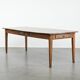 Antique French oak dining table for 6 to 8 people with three drawers
