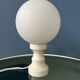 Lampe de table Space Age blanche en verre opalin