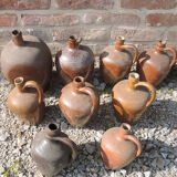 Set of 9 Old Sandstone Amphora Jars