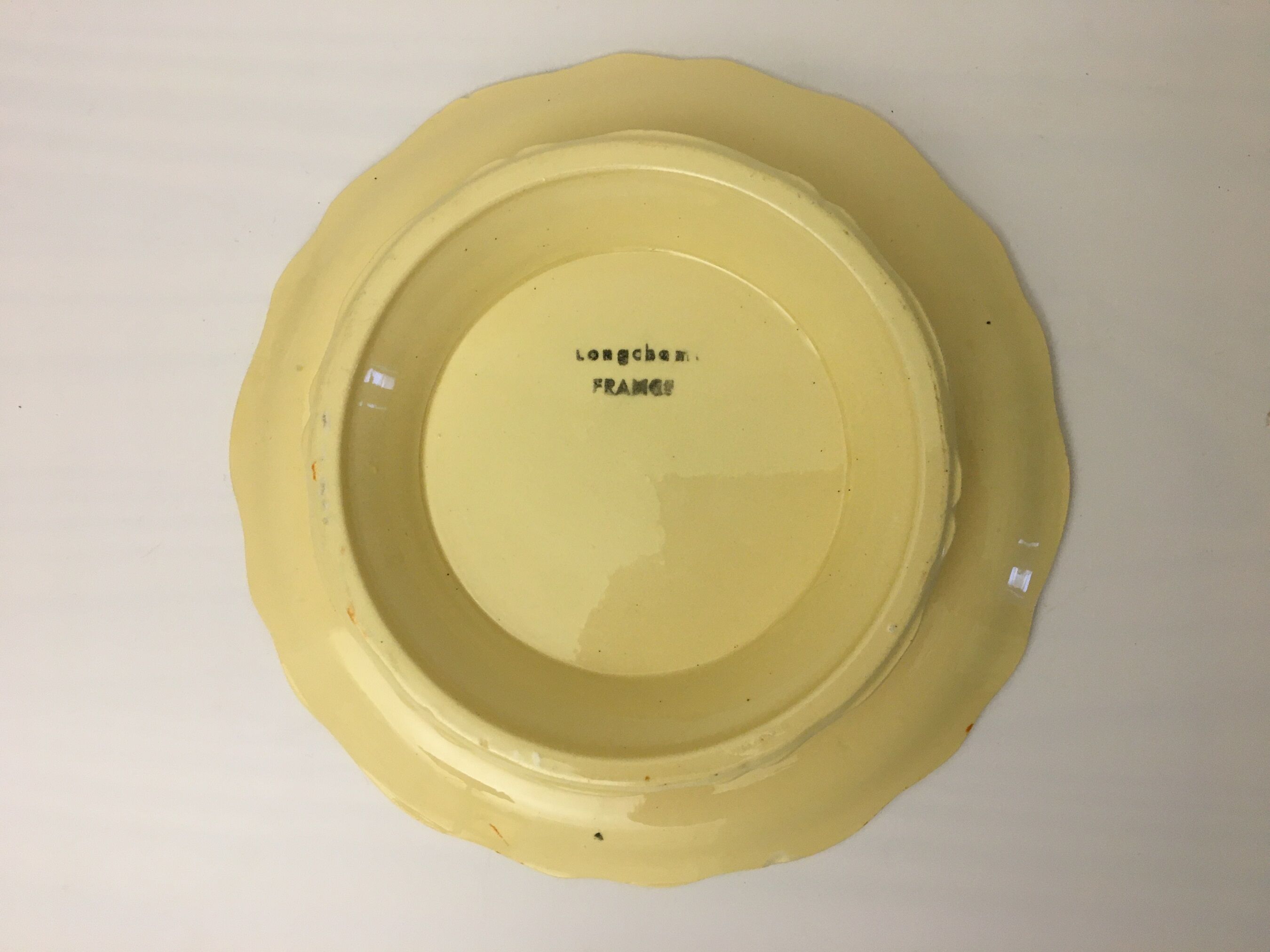 Compotier Bas Faïencerie "Longchamp – France"