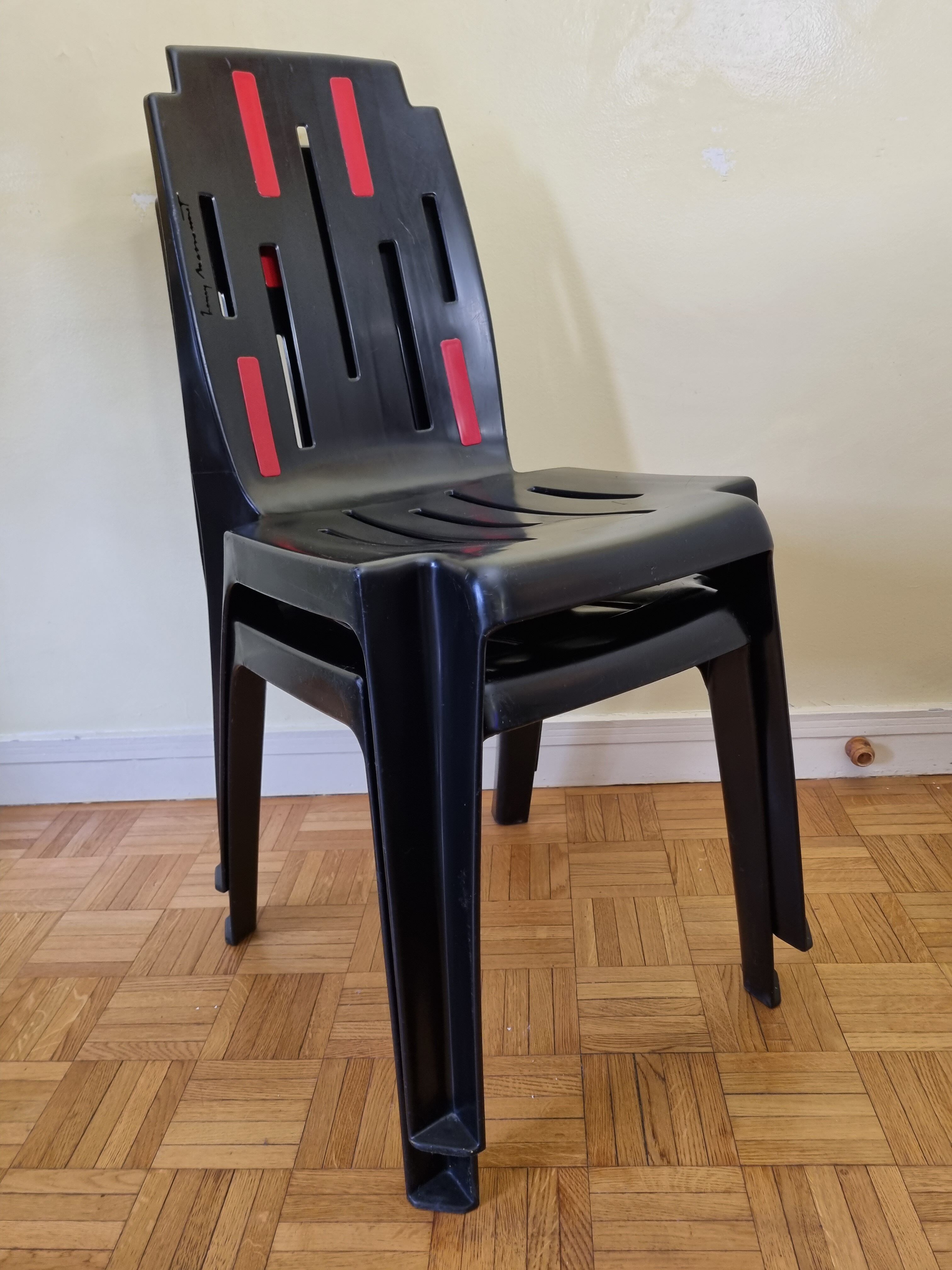 Pair of chairs "Samba" designed by Pierre Paulin for Stamp, Henry Massonnet, 80s